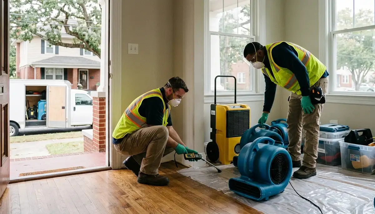 Water damage restoration team serving Chesapeake, VA for fast property recovery